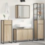 Juego de muebles de baño Roble Sonoma Madera de ingeniería en Tocadores de baño | Comprar online en Foro24