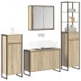 Juego de muebles de baño Roble Sonoma Madera de ingeniería en Tocadores de baño | Comprar online en Foro24