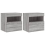 Wandfernseher Möbel LED-Leuchten 2 Stück Sonoma grau 40x30x40 cm von , TV-Möbel - Ref: Foro24-837180, Preis: 61,38 €, Rabatt: %