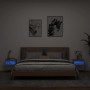 Muebles TV de pared luces LED 2 uds gris Sonoma 40x30x40 cm