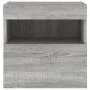 Wall-mounted TV furniture with LED lights 2 units Sonoma gray 40x30x40 cm by , TV Furniture - Ref: Foro24-837180, Price: 60,6...