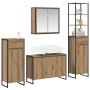 Juego de muebles de baño Roble artesanal Madera de ingeniería en Tocadores de baño | Comprar online en Foro24