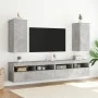 Wall-mounted TV stand with LED lights in concrete gray, 30.5x35x70 cm. by , TV Furniture - Ref: Foro24-837238, Price: 46,11 €...