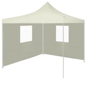 Folding gazebo with 2 cream walls 3x3 m by vidaXL, Tents and gazebos - Ref: Foro24-44960, Price: 132,39 €, Discount: %