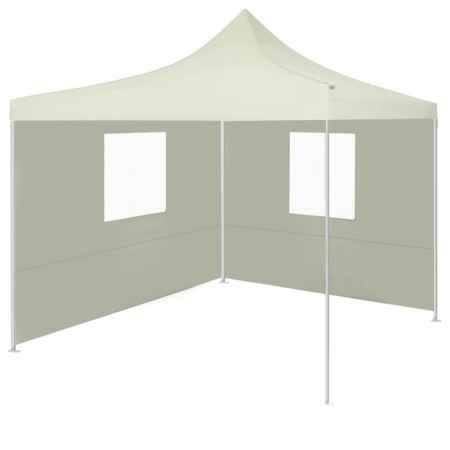 Faltpavillon mit 2 cremefarbenen Wänden 3x3 m von vidaXL, Zelte und Pavillons - Ref: Foro24-44960, Preis: 135,12 €, Rabatt: %