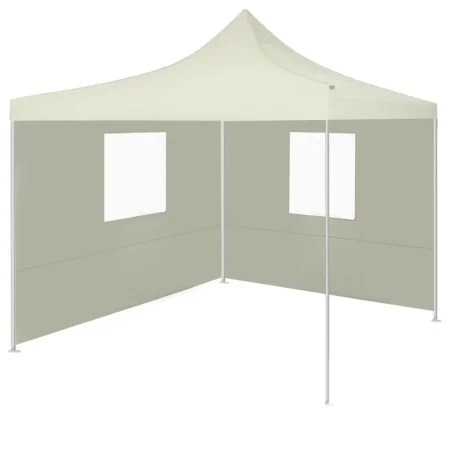 Folding gazebo with 2 cream walls 3x3 m by vidaXL, Tents and gazebos - Ref: Foro24-44960, Price: 132,39 €, Discount: %