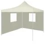 Folding gazebo with 2 cream walls 3x3 m by vidaXL, Tents and gazebos - Ref: Foro24-44960, Price: 132,39 €, Discount: %
