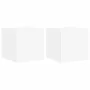 Muebles de TV de pared con luces LED 2 uds blanco 30,5x35x30 cm de , Muebles TV - Ref: Foro24-837219, Precio: 56,17 €, Descue...