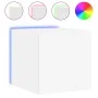 Muebles de TV de pared con luces LED 2 uds blanco 30,5x35x30 cm de , Muebles TV - Ref: Foro24-837219, Precio: 56,17 €, Descue...
