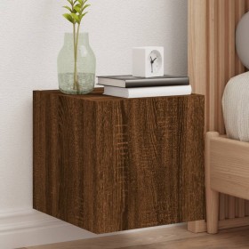 Muebles TV de pared luces LED 2 uds roble marrón 30,5x35x30 cm de , Muebles TV - Ref: Foro24-837231, Precio: 55,97 €