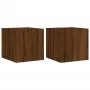 Muebles TV de pared luces LED 2 uds roble marrón 30,5x35x30 cm de , Muebles TV - Ref: Foro24-837231, Precio: 55,35 €, Descuen...