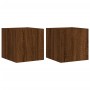 Muebles TV de pared luces LED 2 uds roble marrón 30,5x35x30 cm de , Muebles TV - Ref: Foro24-837231, Precio: 56,05 €, Descuen...