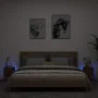 Wall-mounted TV furniture with LED lights, 2 units, brown oak, 30.5x35x30 cm by , TV Furniture - Ref: Foro24-837231, Price: 5...