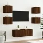 Muebles TV de pared luces LED 2 uds roble marrón 30,5x35x30 cm de , Muebles TV - Ref: Foro24-837231, Precio: 55,35 €, Descuen...