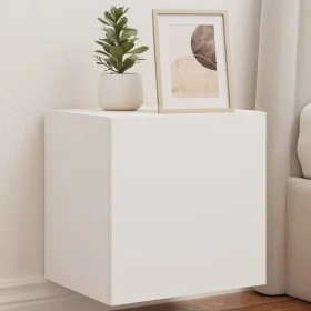 Wall-mounted TV stand with LED lights white 40.5x35x40 cm by , TV Furniture - Ref: Foro24-837246, Price: 37,09 €, Discount: %