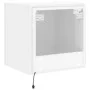 Wand-TV-Möbel mit weißen LED-Leuchten 40,5x35x40 cm von , TV-Möbel - Ref: Foro24-837246, Preis: 37,09 €, Rabatt: %