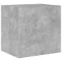 Wall-mounted TV stand with LED lights in concrete gray, 40.5x35x40 cm by , TV Furniture - Ref: Foro24-837252, Price: 41,22 €,...