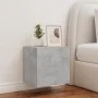 Wall-mounted TV stand with LED lights in concrete gray, 40.5x35x40 cm by , TV Furniture - Ref: Foro24-837252, Price: 41,22 €,...