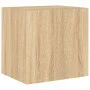 Wall-mounted TV stand with LED lights Sonoma oak 40.5x35x40 cm by , TV Furniture - Ref: Foro24-837250, Price: 41,78 €, Discou...
