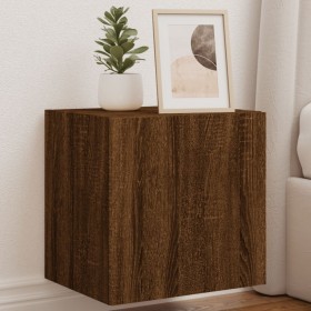 Muebles TV de pared luces LED 2 uds marrón roble 40,5x35x40 cm de , Muebles TV - Ref: Foro24-837259, Precio: 70,81 €, Descuen...