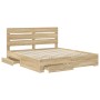 Estructura de cama con cajón Roble Sonoma 200 x 200 cm en Conjuntos de muebles | Comprar online en Foro24