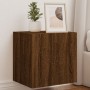 Muebles TV de pared luces LED 2 uds marrón roble 40,5x35x40 cm de , Muebles TV - Ref: Foro24-837259, Precio: 70,75 €