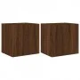 Muebles TV de pared luces LED 2 uds marrón roble 40,5x35x40 cm de , Muebles TV - Ref: Foro24-837259, Precio: 69,90 €, Descuen...