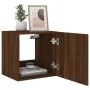 Muebles TV de pared luces LED 2 uds marrón roble 40,5x35x40 cm de , Muebles TV - Ref: Foro24-837259, Precio: 69,90 €, Descuen...