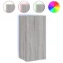 Mueble de TV de pared con luces LED gris Sonoma 40,5x35x80 cm de , Muebles TV - Ref: Foro24-837265, Precio: 61,96 €, Descuent...