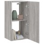 Wand-TV-Möbel mit grauen Sonoma-LED-Leuchten 40,5x35x80 cm von , TV-Möbel - Ref: Foro24-837265, Preis: 62,77 €, Rabatt: %