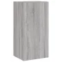 Wall-mounted TV stand with LED lights in Sonoma gray, 40.5x35x80 cm by , TV Furniture - Ref: Foro24-837265, Price: 61,96 €, D...