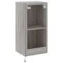 Wall-mounted TV stand with LED lights in Sonoma gray, 40.5x35x80 cm by , TV Furniture - Ref: Foro24-837265, Price: 61,96 €, D...
