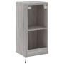 Wand-TV-Möbel mit grauen Sonoma-LED-Leuchten 40,5x35x80 cm von , TV-Möbel - Ref: Foro24-837265, Preis: 62,77 €, Rabatt: %