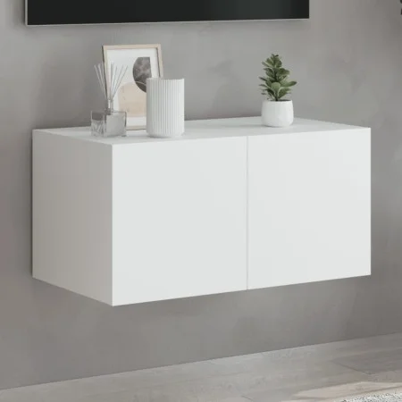 Wand-TV-Möbel mit weißen LED-Leuchten 60x35x31 cm von , TV-Möbel - Ref: Foro24-837267, Preis: 46,61 €, Rabatt: %
