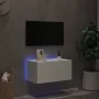 Wall-mounted TV stand with LED lights white 60x35x31 cm by , TV Furniture - Ref: Foro24-837267, Price: 46,61 €, Discount: %
