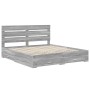 Estructura de cama con cajón Gris Sonoma 200 x 200 cm en Conjuntos de muebles | Comprar online en Foro24