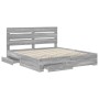 Estructura de cama con cajón Gris Sonoma 200 x 200 cm en Conjuntos de muebles | Comprar online en Foro24