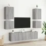 Wall-mounted TV stand in gray Sonoma engineered wood, 40.5x30x40 cm. by , TV Furniture - Ref: Foro24-836906, Price: 34,79 €, ...