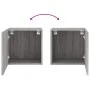 Wall-mounted TV stand in gray Sonoma engineered wood, 40.5x30x40 cm. by , TV Furniture - Ref: Foro24-836906, Price: 34,79 €, ...