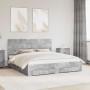 Estructura de cama con cajón Gris Concreto 180 x 200 cm en Conjuntos de muebles | Comprar online en Foro24