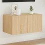 Wand-TV-Möbel mit LED-Leuchten Sonoma-Eiche 60x35x31 cm von , TV-Möbel - Ref: Foro24-837271, Preis: 45,25 €, Rabatt: %