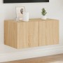Wand-TV-Möbel mit LED-Leuchten Sonoma-Eiche 60x35x31 cm von , TV-Möbel - Ref: Foro24-837271, Preis: 45,86 €, Rabatt: %