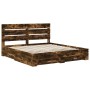 Estructura de cama con cajón Roble ahumado 180 x 200 cm en Conjuntos de muebles | Comprar online en Foro24