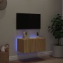 Wand-TV-Möbel mit LED-Leuchten Sonoma-Eiche 60x35x31 cm von , TV-Möbel - Ref: Foro24-837271, Preis: 45,86 €, Rabatt: %