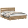 Estructura de cama con cajón Roble artesanal 180 x 200 cm en Conjuntos de muebles | Comprar online en Foro24