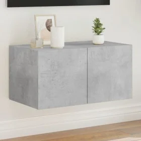 Mueble de TV de pared con luces LED gris hormigón 60x35x31 cm de , Muebles TV - Ref: Foro24-837273, Precio: 44,56 €, Descuent...