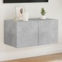 Wand-TV-Möbel mit betongrauen LED-Leuchten 60x35x31 cm von , TV-Möbel - Ref: Foro24-837273, Preis: 45,15 €, Rabatt: %