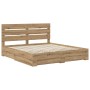 Estructura de cama con cajón Roble artesanal 180 x 200 cm en Conjuntos de muebles | Comprar online en Foro24