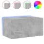 Mueble de TV de pared con luces LED gris hormigón 60x35x31 cm de , Muebles TV - Ref: Foro24-837273, Precio: 44,56 €, Descuent...
