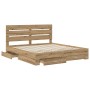 Estructura de cama con cajón Roble artesanal 180 x 200 cm en Conjuntos de muebles | Comprar online en Foro24